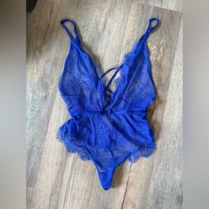 Victoria’s Secret Lace Blue Bodysuit